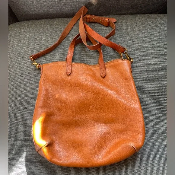 Madewell zip top transport crossbody leather bag - Picture 2 of 8